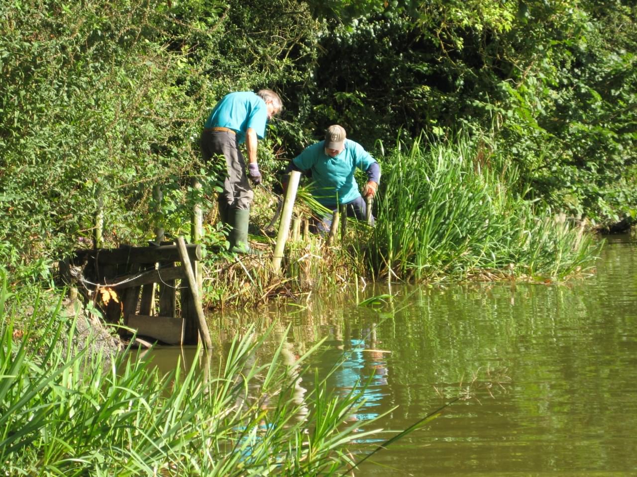 Removing old fishing platform  Removing old fishing platform