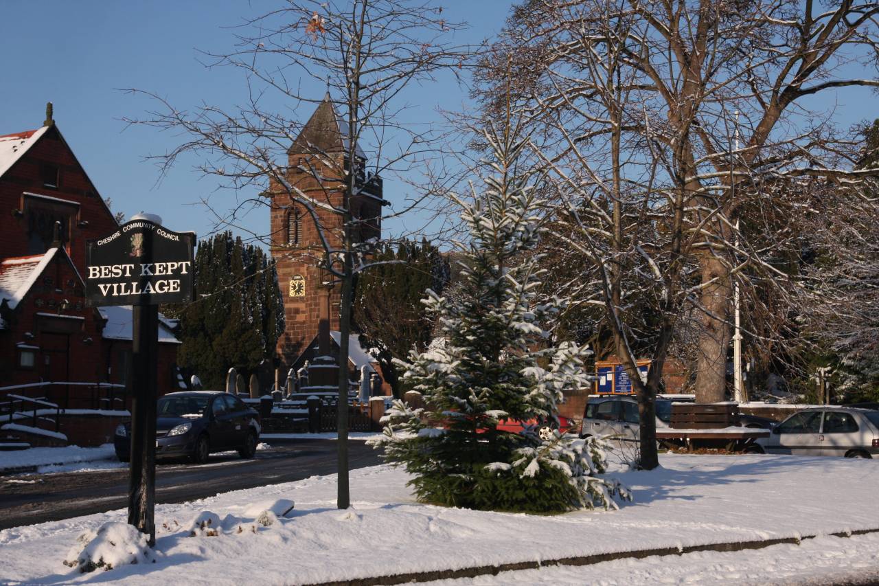  Christleton Village Green in the Snow 