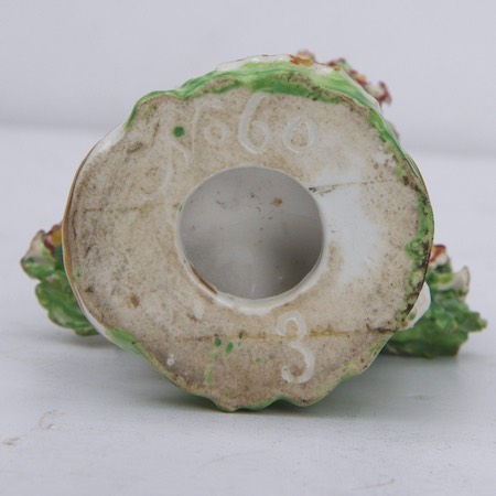 Unglazed base of 18th century Derby figurine