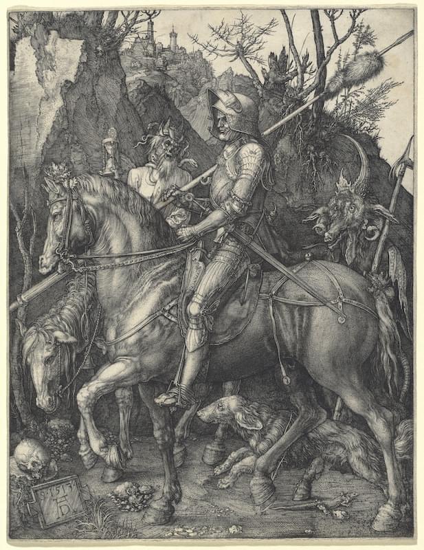 Knight, Death and Devil, Engraving, Albrecht Dürer  1513   Knight, Death and Devil, Engraving, Albrecht Dürer  1513