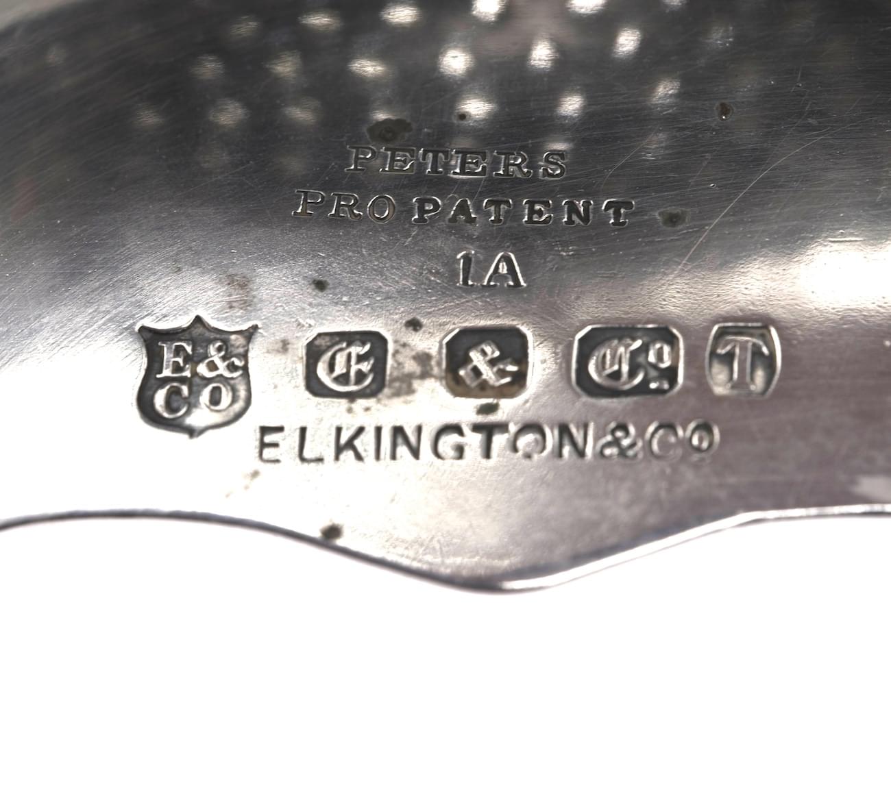 Candleholder Elkington & Co marks  Candleholder Elkington & Co marks