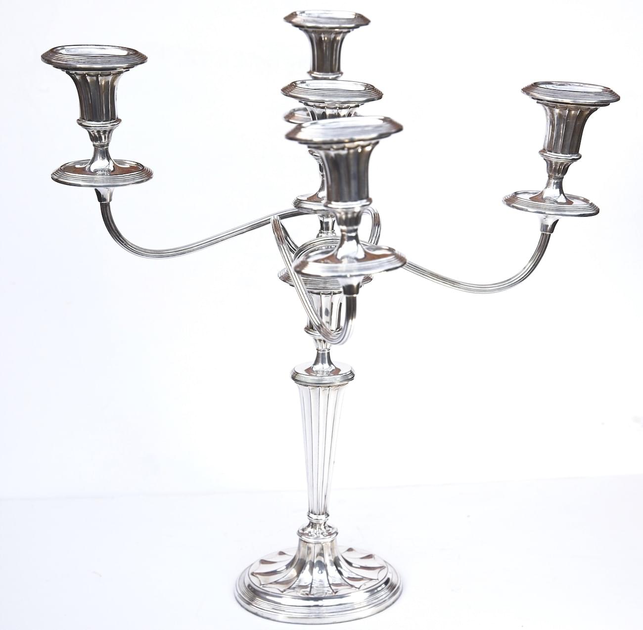 Silverplated Candelabara  Silverplated Candelabara
