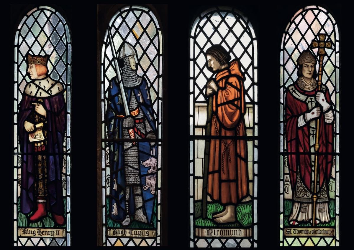 Early window by Trina Cox in Chester Cathedral Cloister  Early window by Trina Cox in Chester Cathedral Cloister