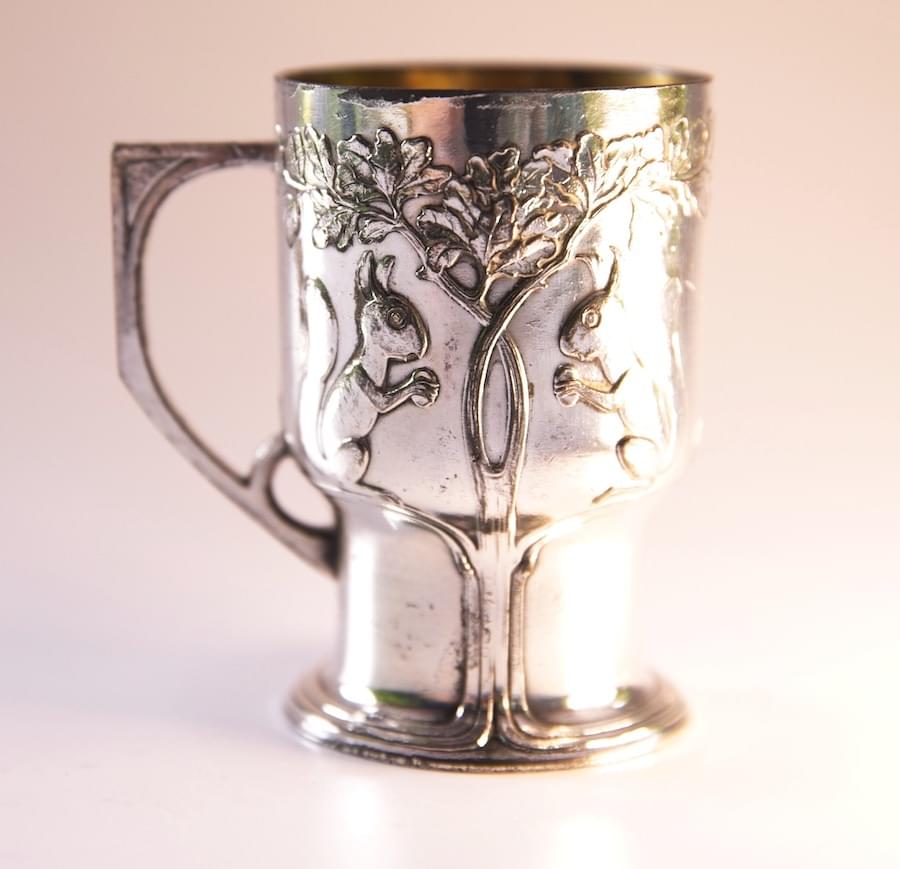 Silver-plated Christening cup c. 1918