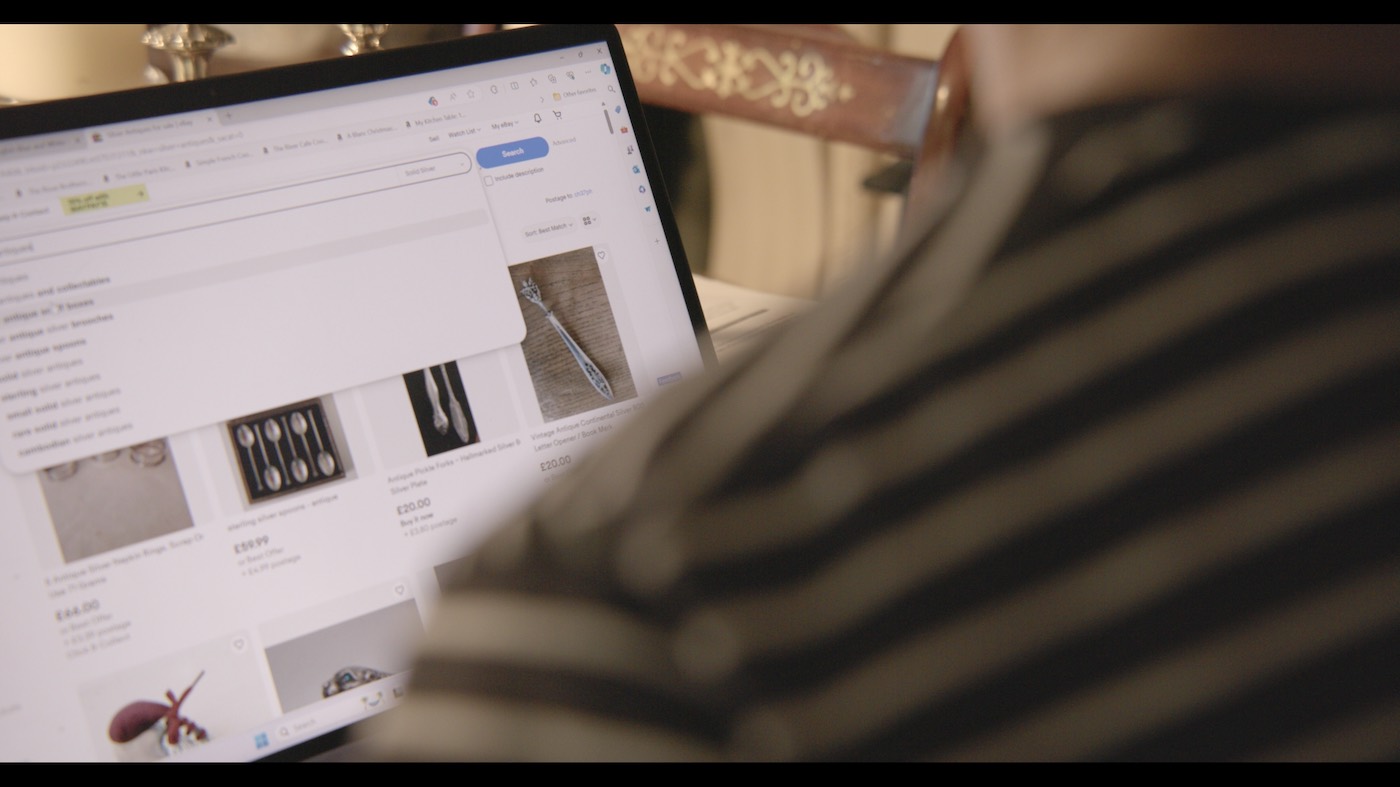 Me browsing on my computer