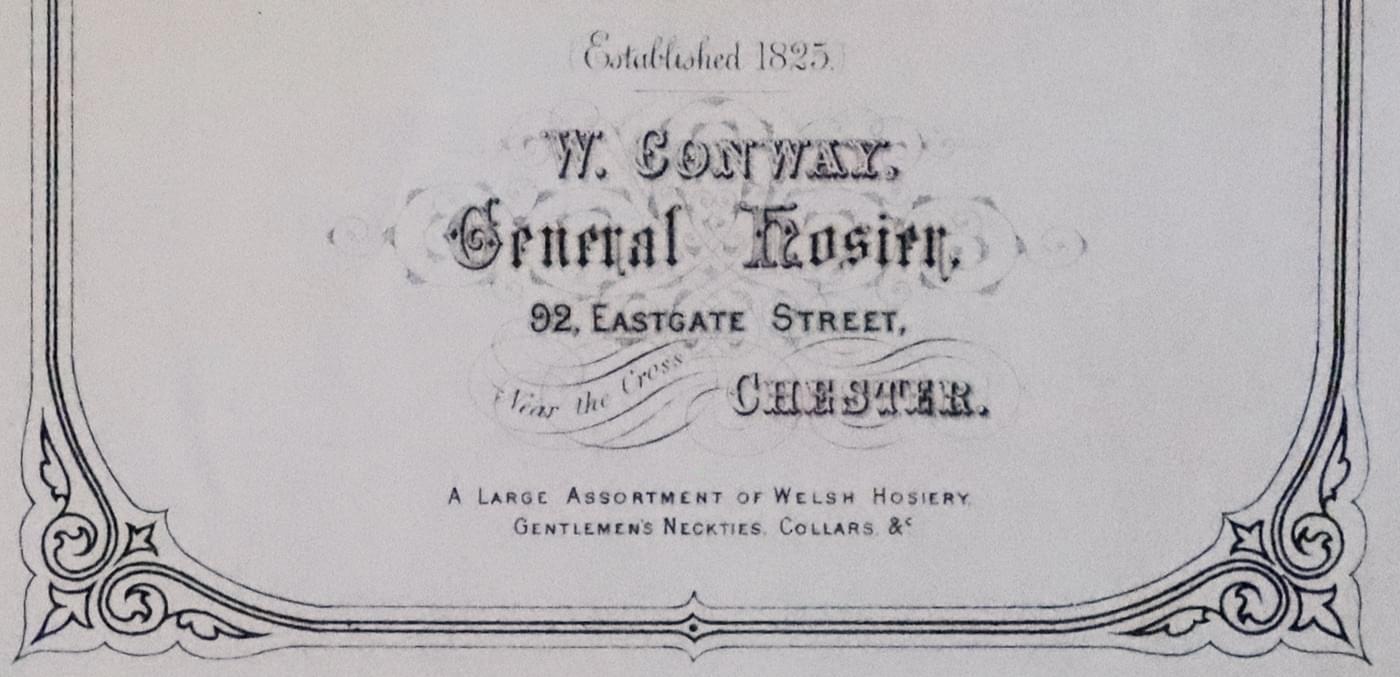 W Conway - Hosier 92 Eastgate Street, Chester c.1860