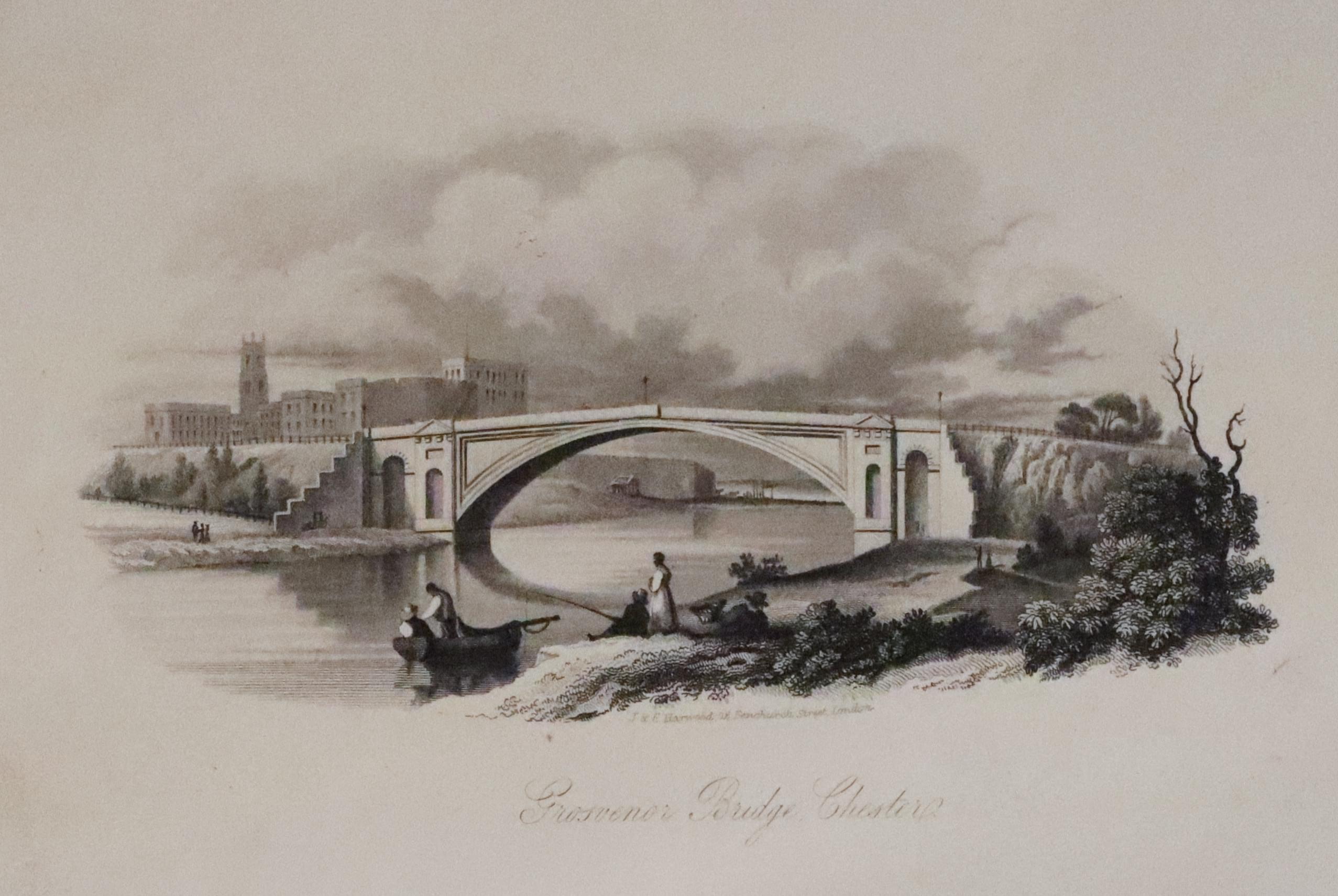 Frosvenor Bridge Chester published by J. & E. Harwood c.1835  Frosvenor Bridge Chester published by J. & E. Harwood c.1835