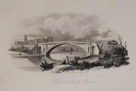 Frosvenor Bridge Chester published by J. & E. Harwood c.1835