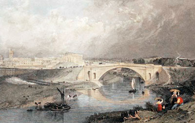 The New Bridge, Chester by Thomas Allom c.1832