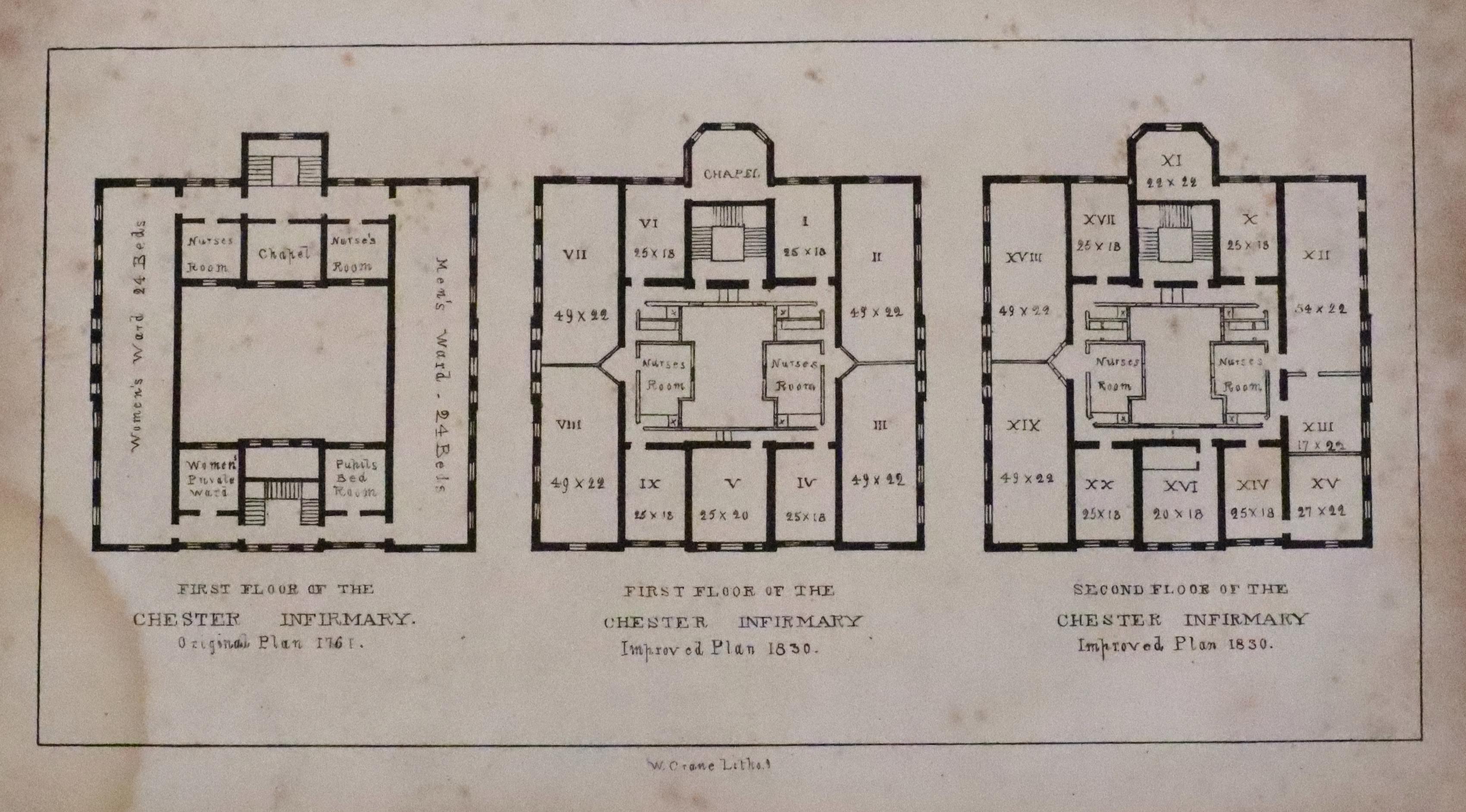 Plans for Chester Infirmary 