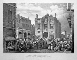 Northgate Stree, Chester. Lithograph by G. Pickering c.1840