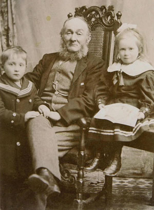 Bellringer Joseph Mayers with grandchildren