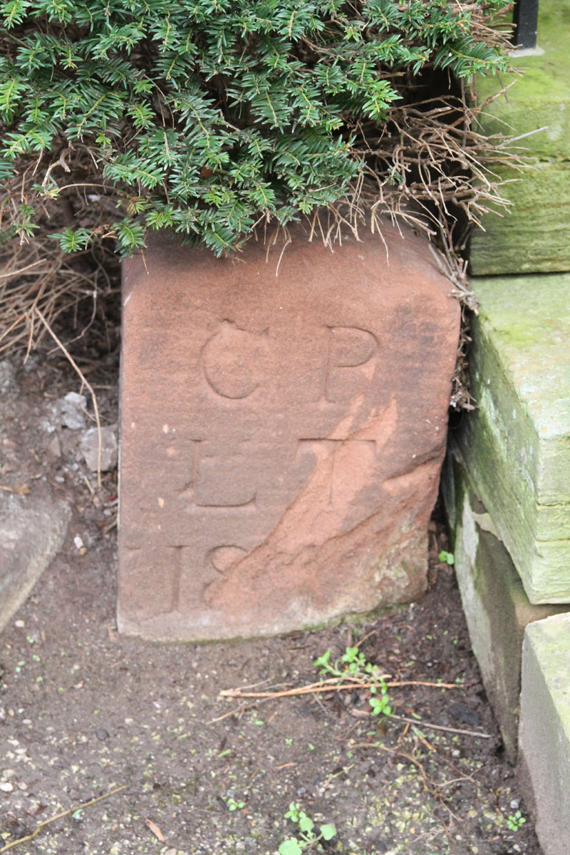 CP.LT Boundary Stone St.James' Christleton   CP.LT Boundary Stone St.James' Christleton