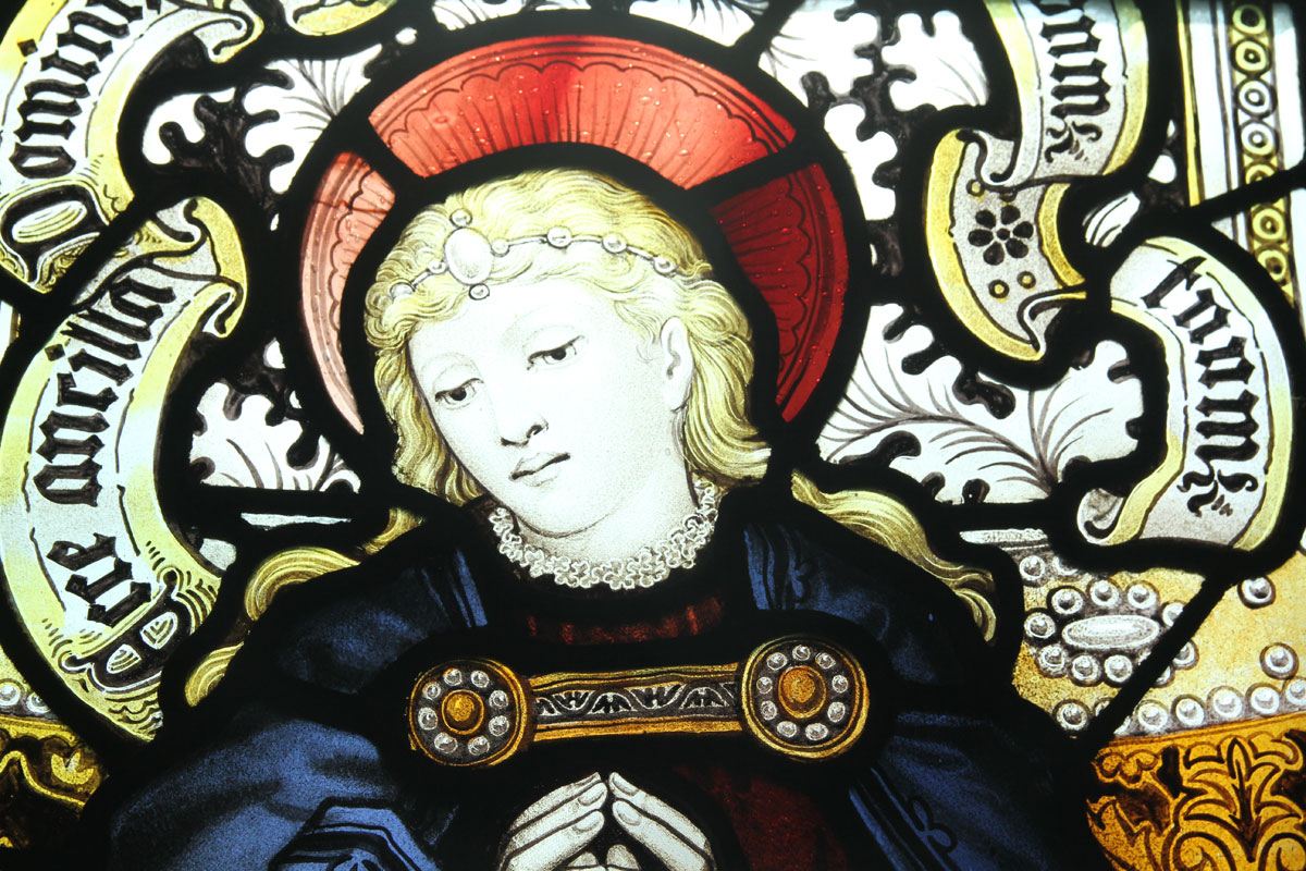 Annunciation Kempe window St. James' Christleton  Annunciation Kempe window St. James' Christleton