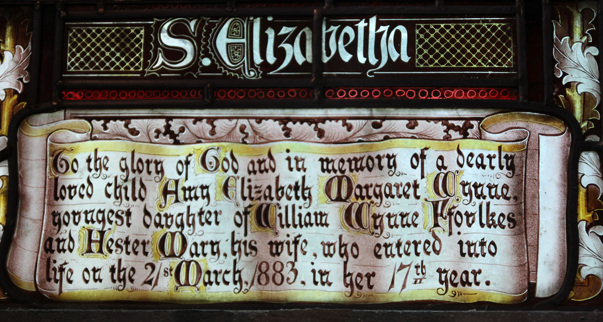 St Elizabetha Window detail  at St. James' Christleton  St Elizabetha Window detail  at St. James' Christleton