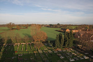 Looking towards Littleton from  St.James' Christleton