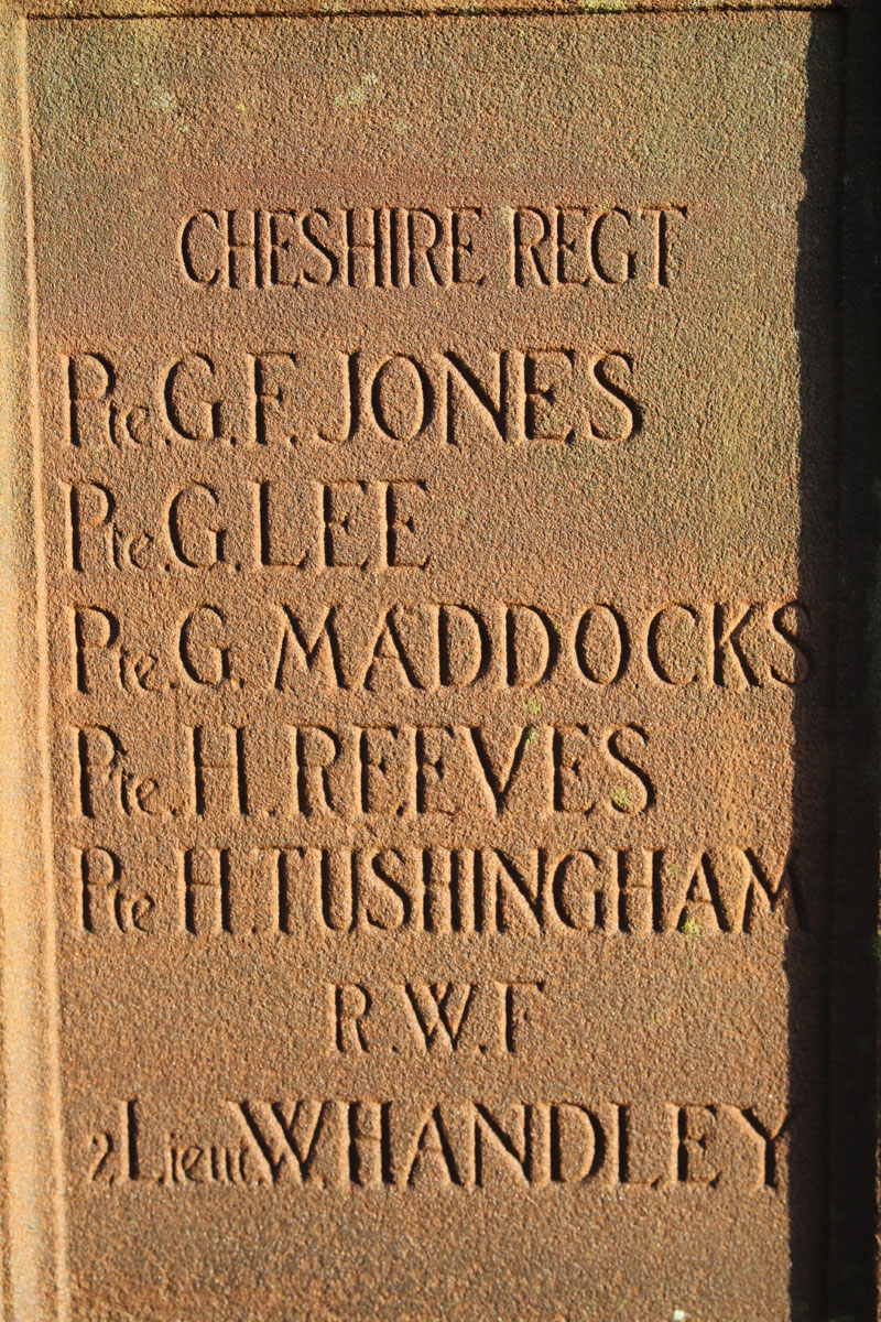 Cheshire Regiment War Memorial Christleton  Cheshire Regiment War Memorial Christleton