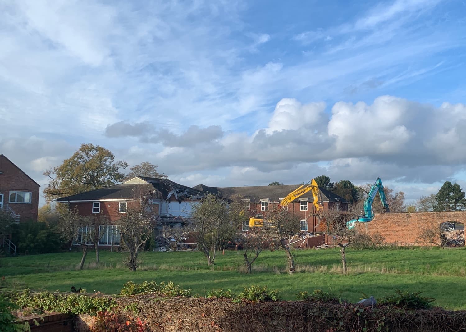 Demolition of Christleton Hall buildings  Demolition of Christleton Hall buildings