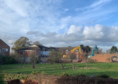 Demolition of Christleton Hall buildings
