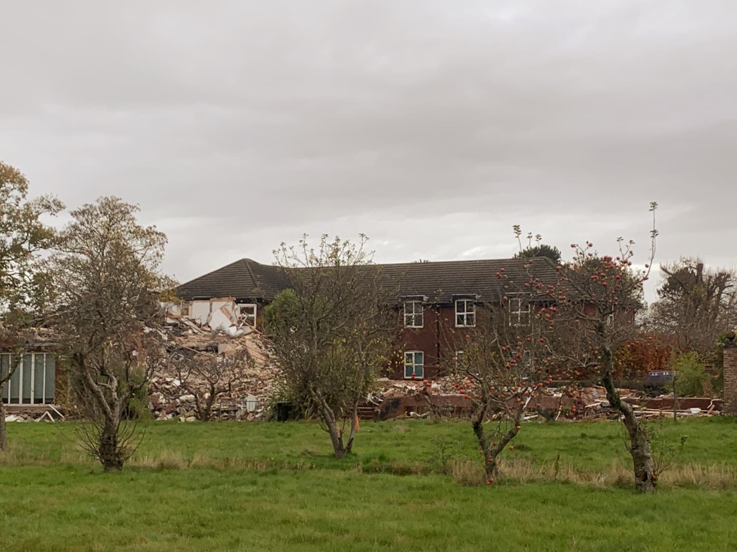 Demolition of Christleton Hall buildings  Demolition of Christleton Hall buildings