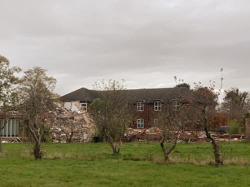 Demolition of Christleton Hall buildings