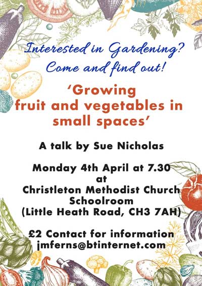  Christleton Gardening Club Poster April 2022 
