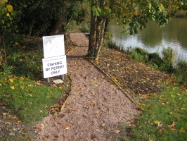 New path and fishing platform, Christleton