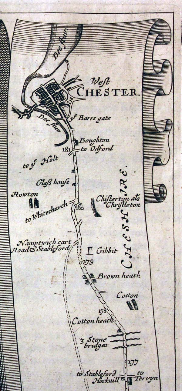 Glass House shown on John Ogilby's road map in 1675  Glass House shown on John Ogilby's road map in 1675
