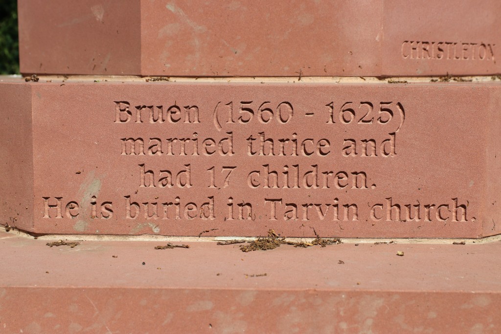 John Bruen is buried in Tarvin church  John Bruen is buried in Tarvin church