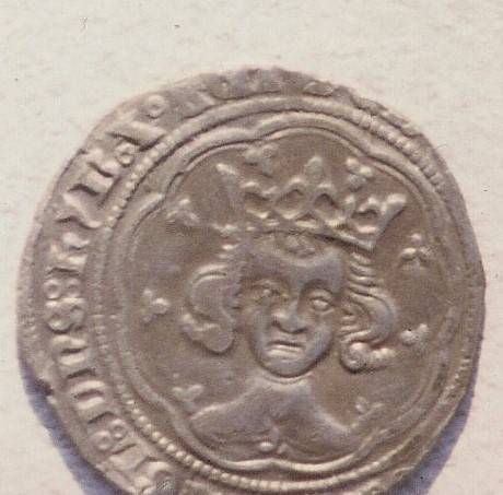 Enlarged King Edward I coin