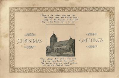 WWI Christleton Christmas Card
