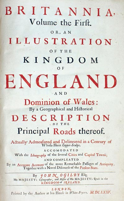 Titlepage Brittania John Ogilby 1675