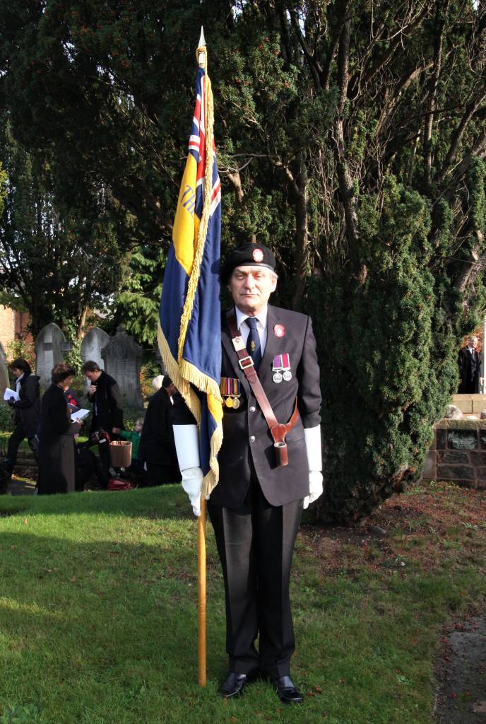 Brian Lewis Standard Bearer at St James, Church Christleton