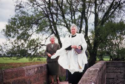  Rector crossing the Roman Bridges 
