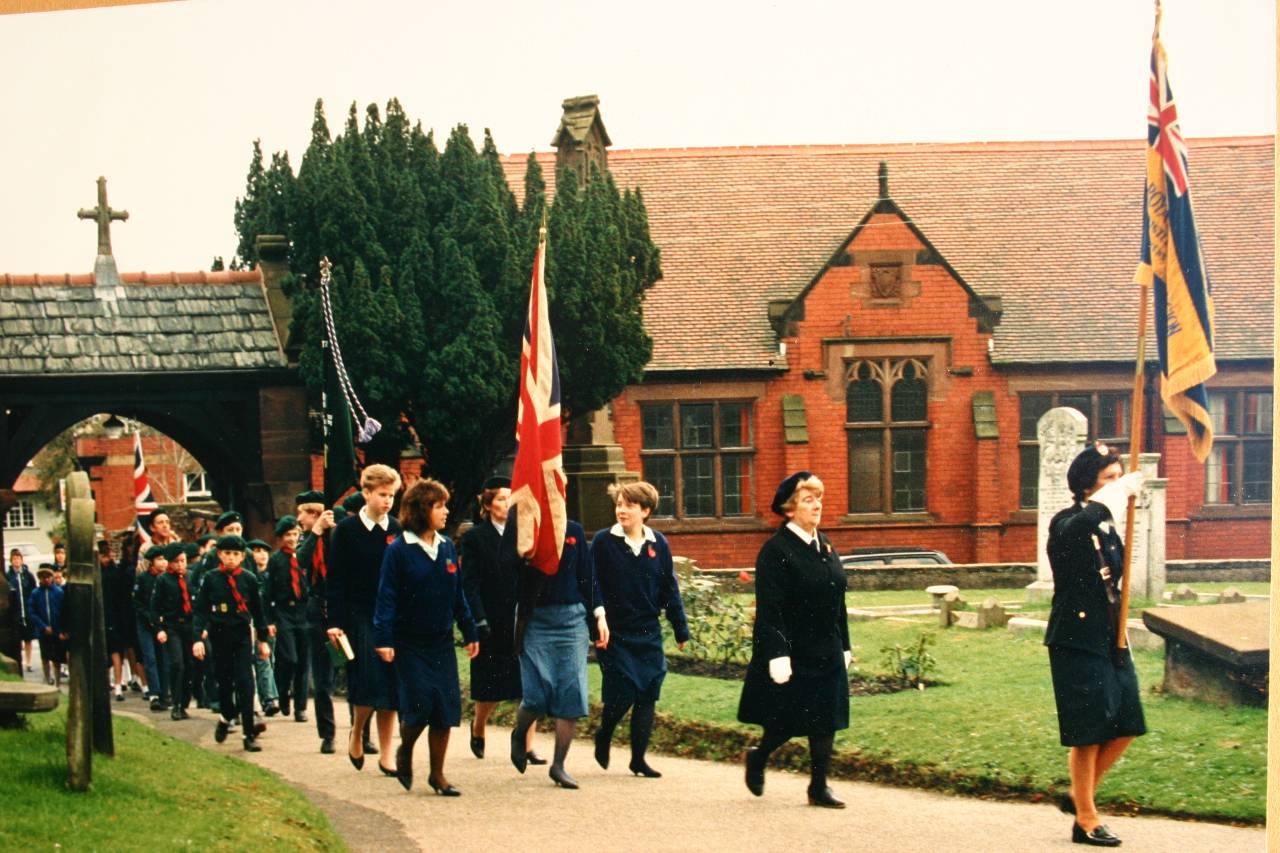 Hilda Lewis leading Remembrance at Christleton