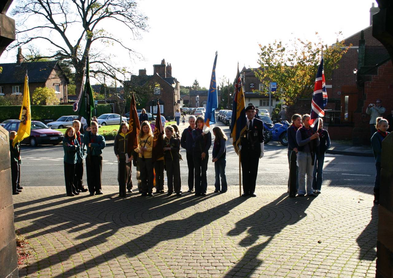 Legion Standard on Remembrance Day Service