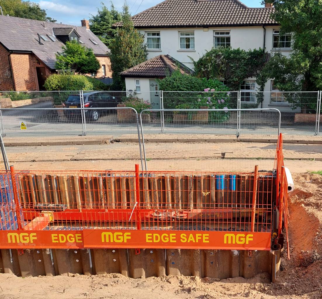 Excavation in Quarry Lane, Christleton in August 2021