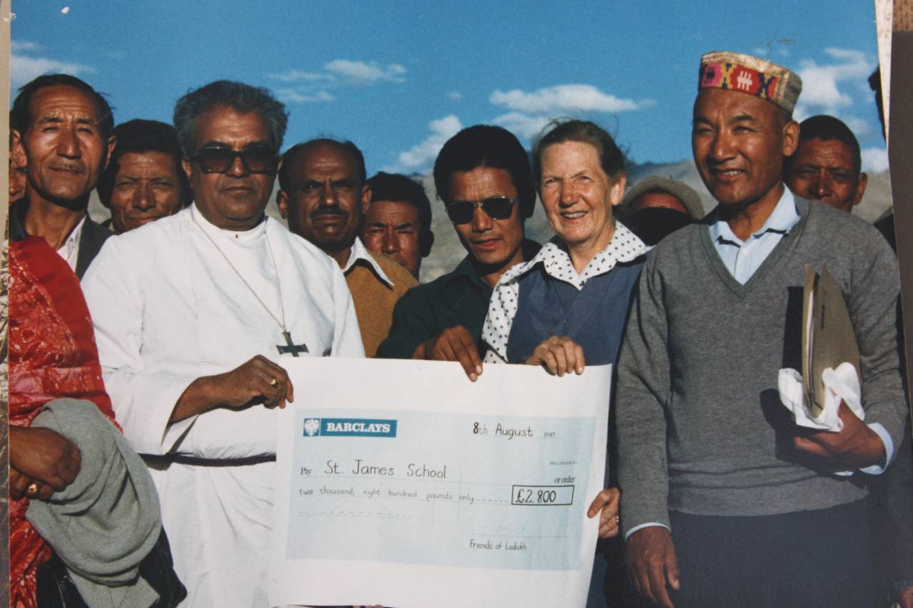 Fund raising cheque for the school