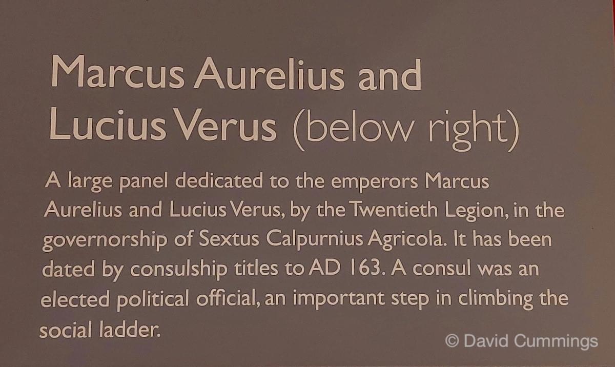 Descriptive panel at Corbridge, Northumberland