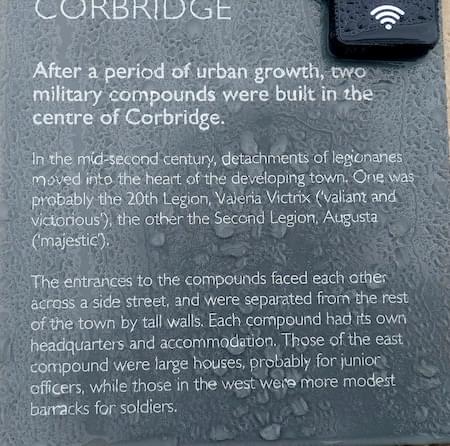 Evidence od the XX Legion at Corbridge