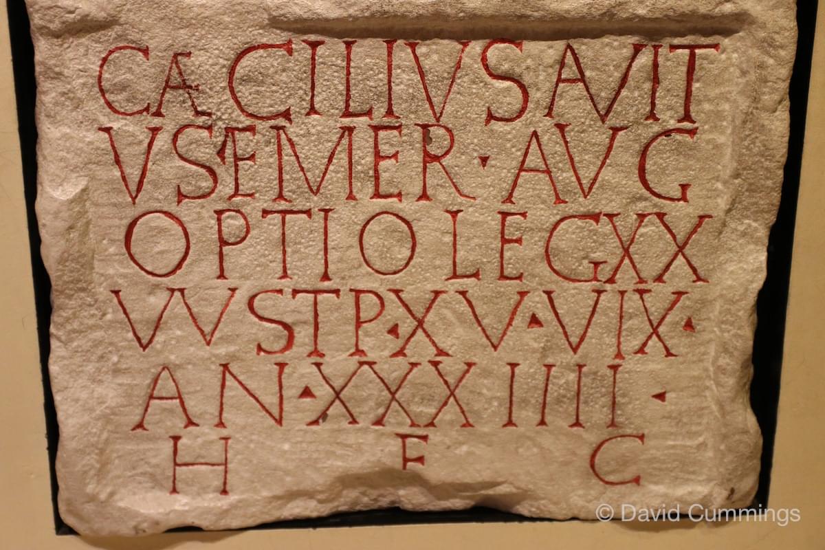 Description on a Roman Tombstone