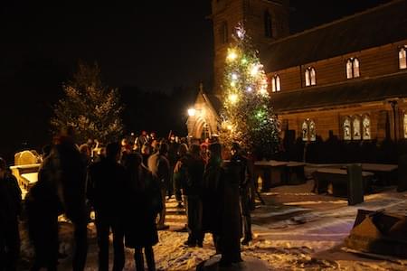 Carols round the tree at St. James' Christleton