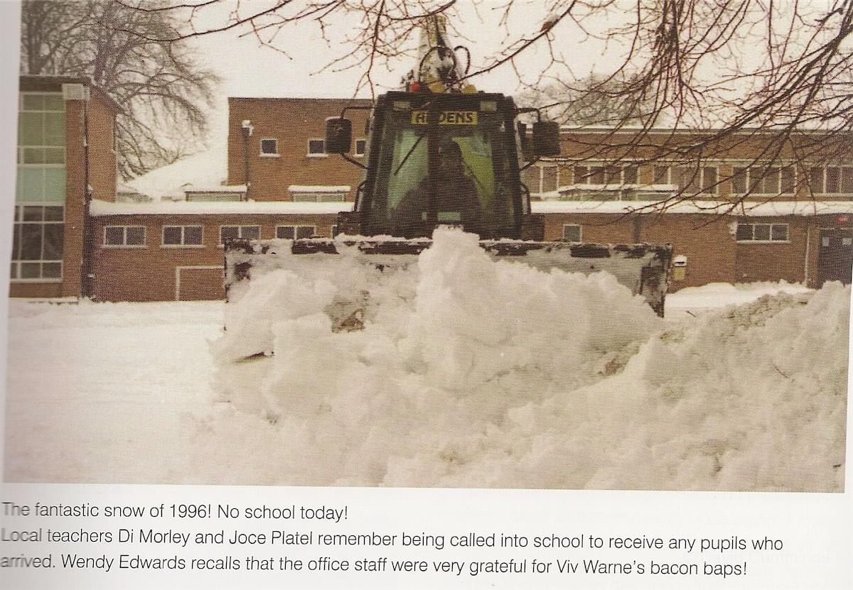  Snowplough clearing snow at Christleton High School 