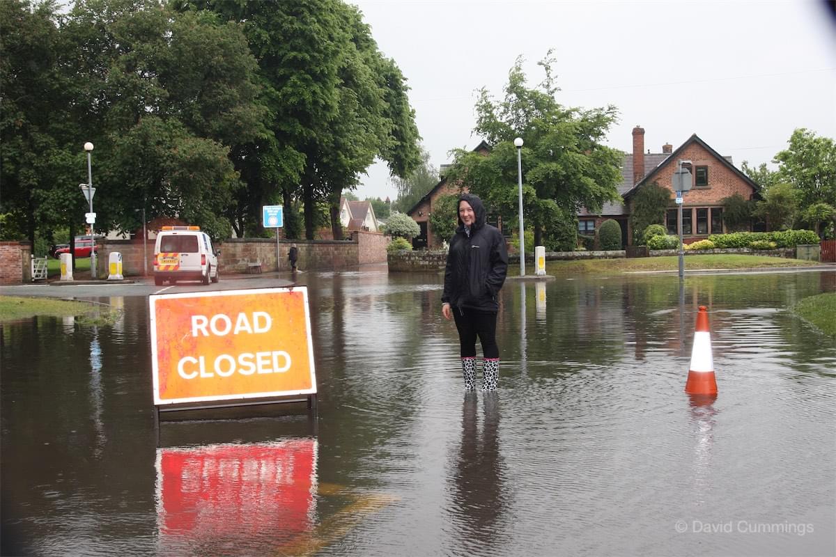  Flooding in Village Road, Christleton 