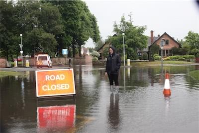  Flooding in Village Road, Christleton 