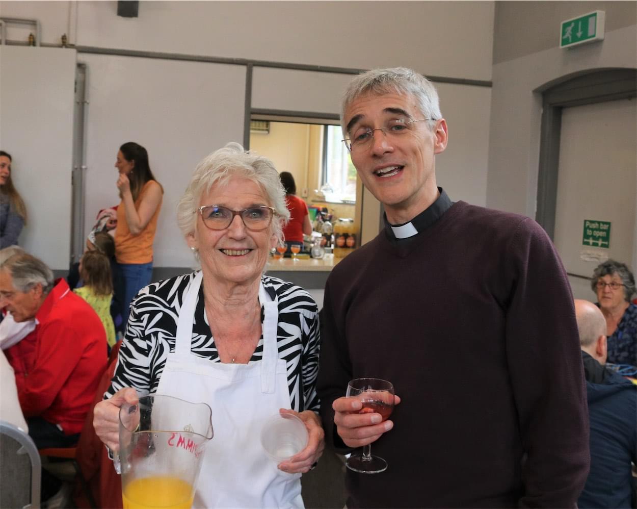 Christine Abrams and  Rector Stefan Collier  Christine Abrams and  Rector Stefan Collier