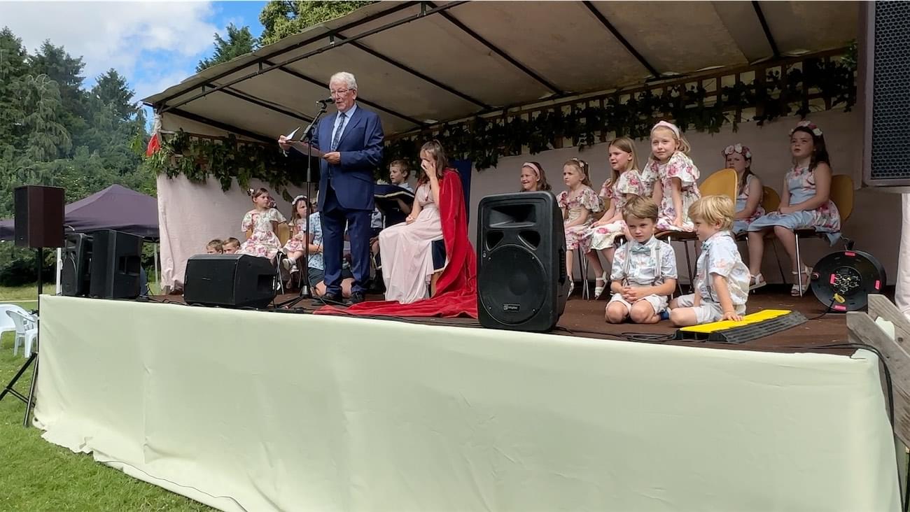 David Cummings opening the Christleton 2023 Fete