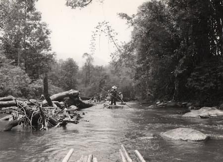 Rafting on the River Kwai in Burma