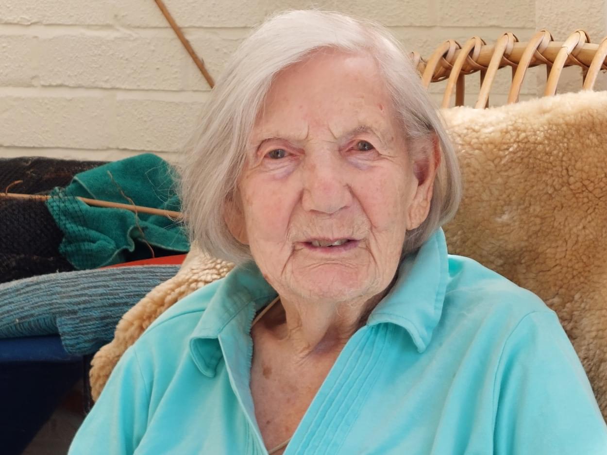 Gertrude at home in 2021  Gertrude at home in 2021