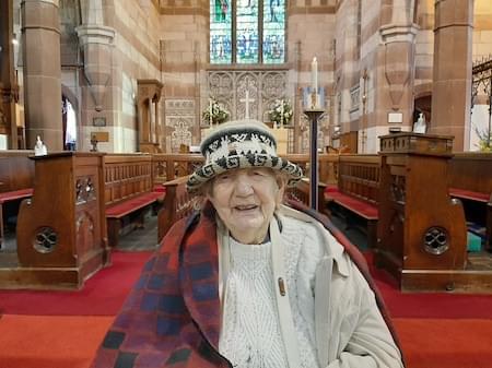 Gertude at St. James' Church Christleton in 2021